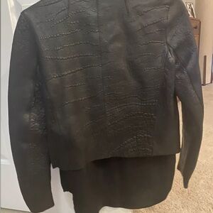 Sandro leather jacket with shirt insert. Size 1